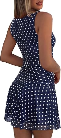Womens Y2K Boat Neck Mini Dress Sleeveless Mesh Ruched Party Dresses | Drop waist, sleeveless, summer, y2k, sexy, casual, trendy, ideal for going out, club, concert, vacation, date night, party